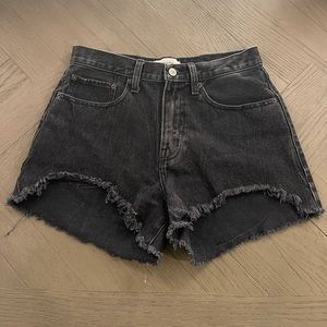 Abercrombie black denim shorts
